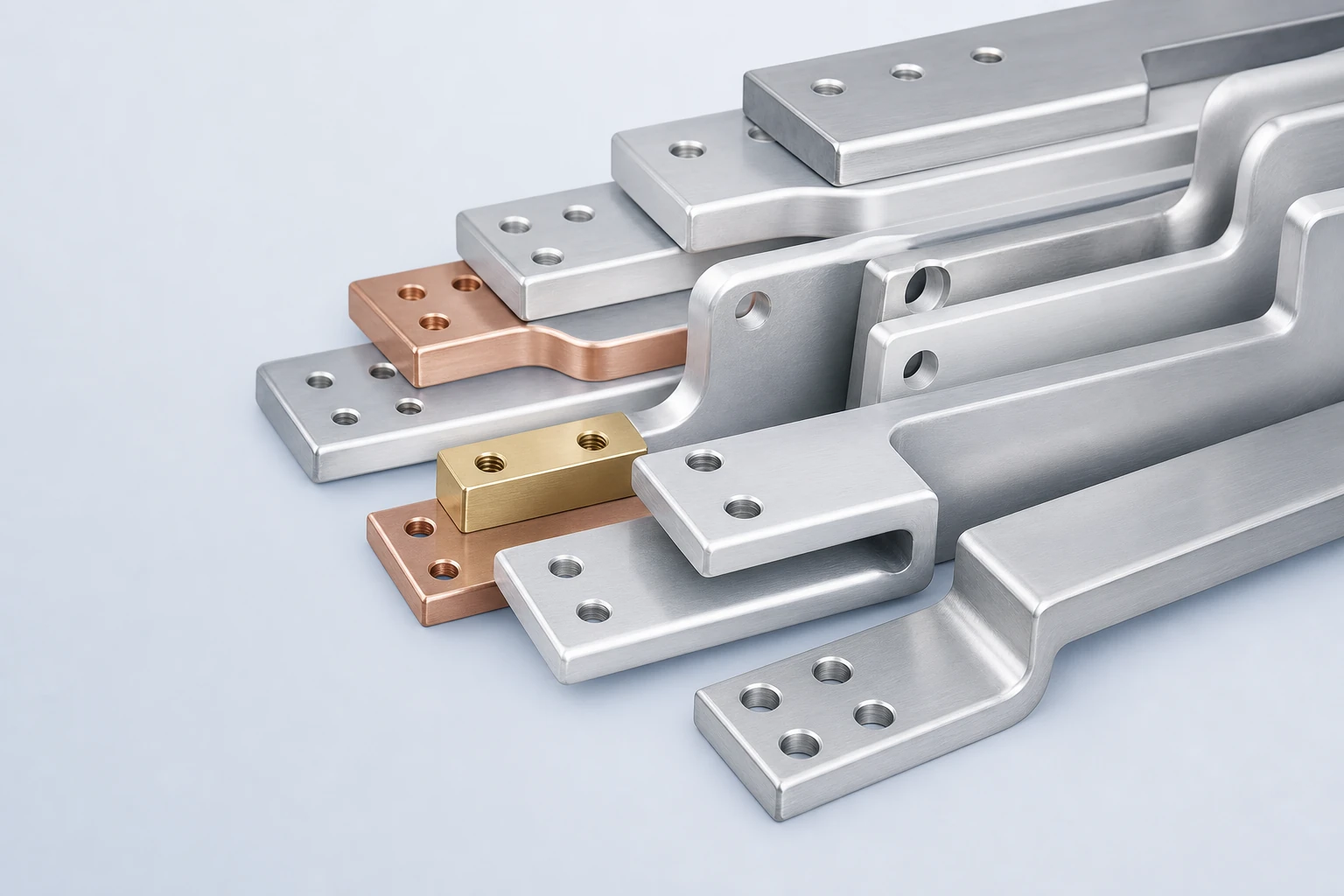 Aluminum busbar industrial product render