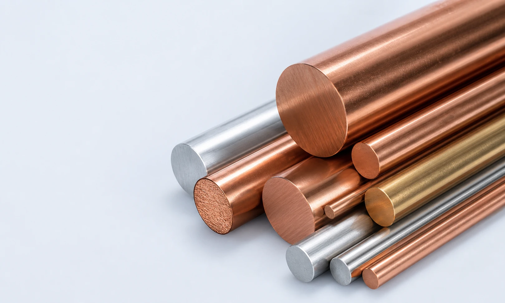 Copper rod industrial product render