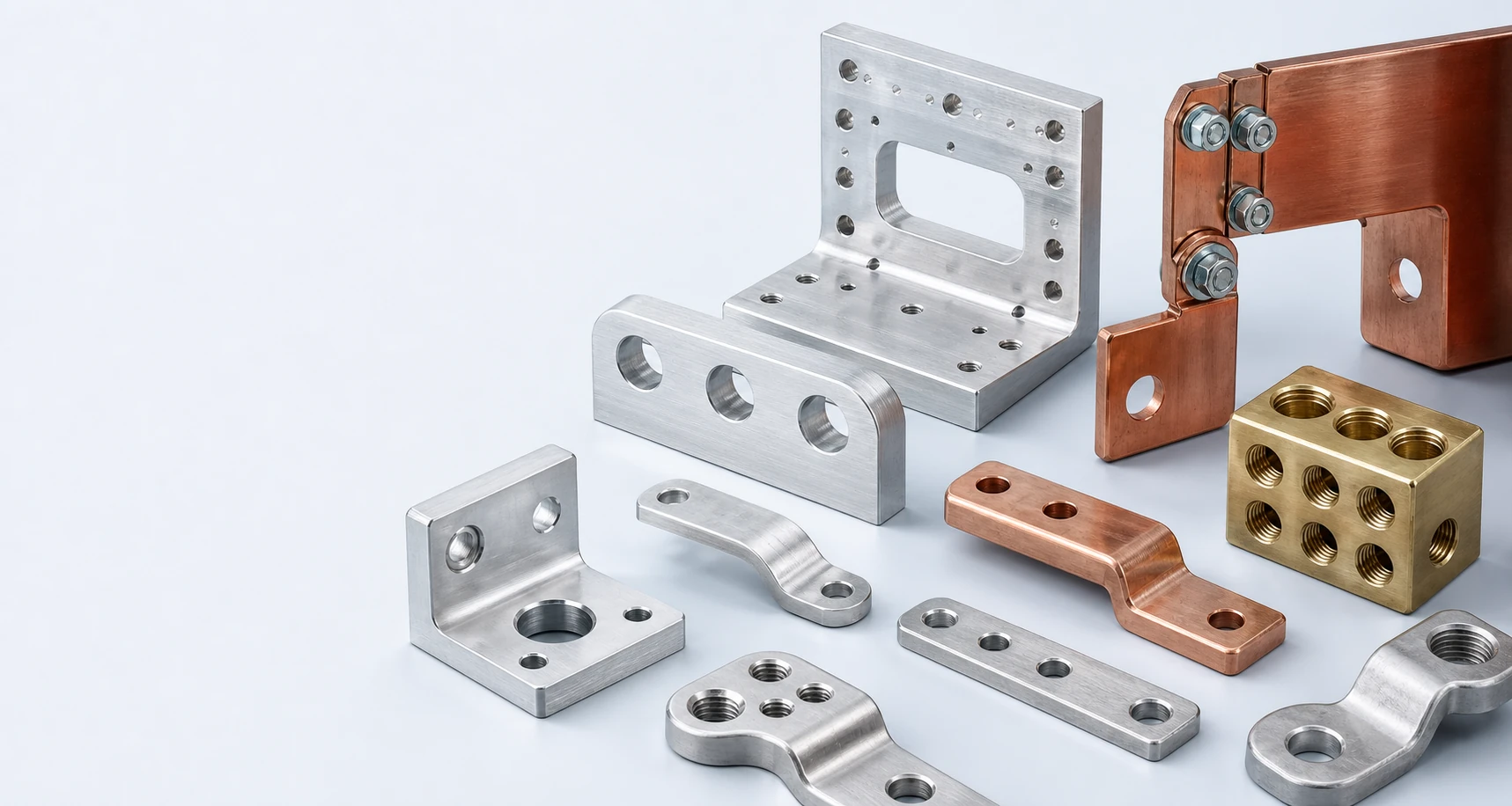 Custom aluminum parts industrial product render