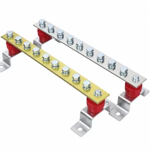 Customized multi-material grounding copper bars | purple copper / brass / tin-plated / nickel-plated grounding busbars.